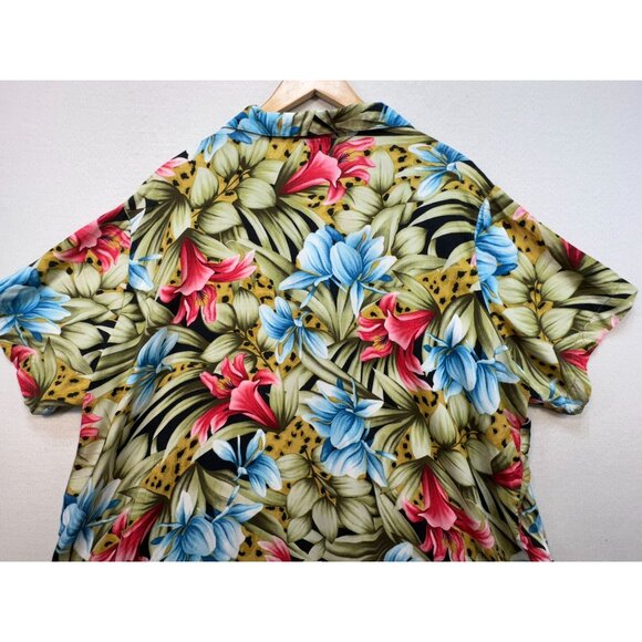 Bentley Womens Hawaiian Button Up Shirt Size 26W Tropical Floral Collared Summer - Picture 8 of 11